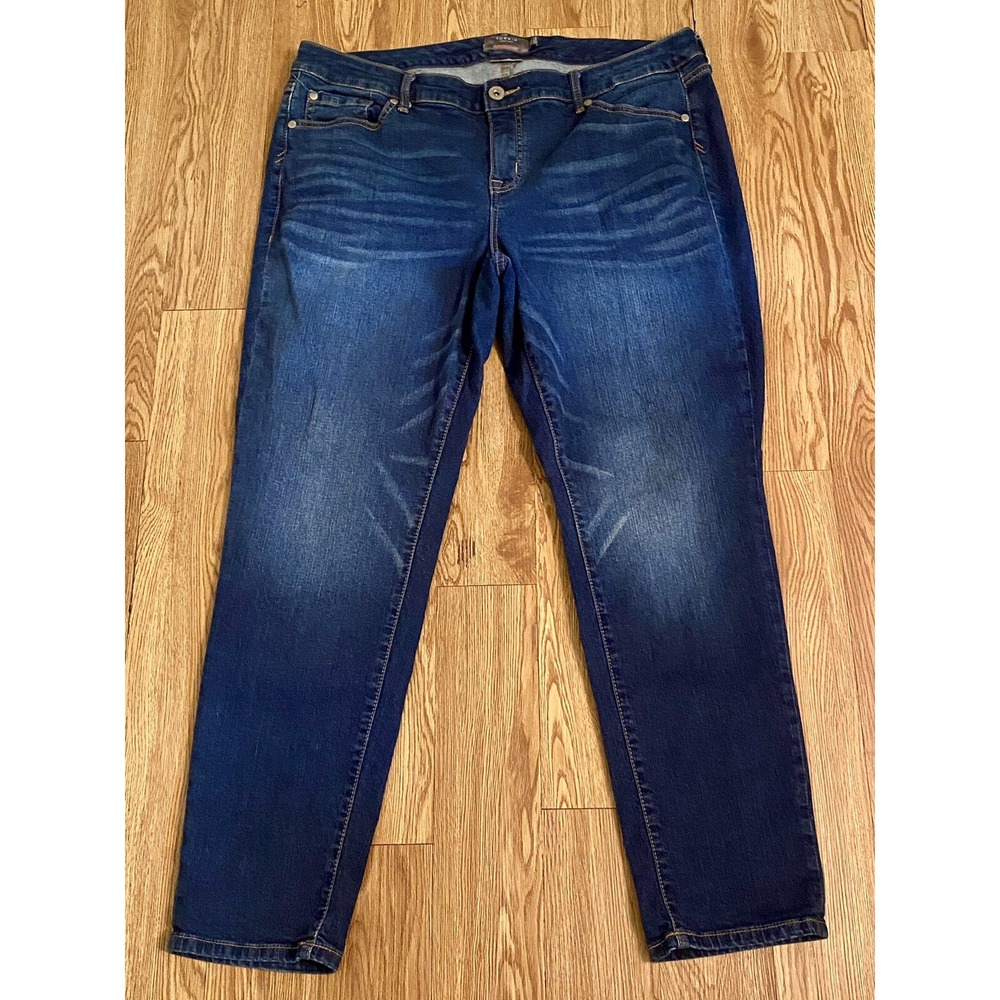 Torrid Jeans Women's Sz 16 Regular‎ Boyfriend Straight Tapered Ankles Stretchy G